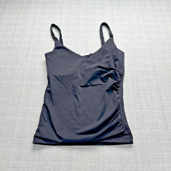Cache Bordeaux Seamless Top One Size Black‎ Pullover Cami Beaded - Picture 1 of 9